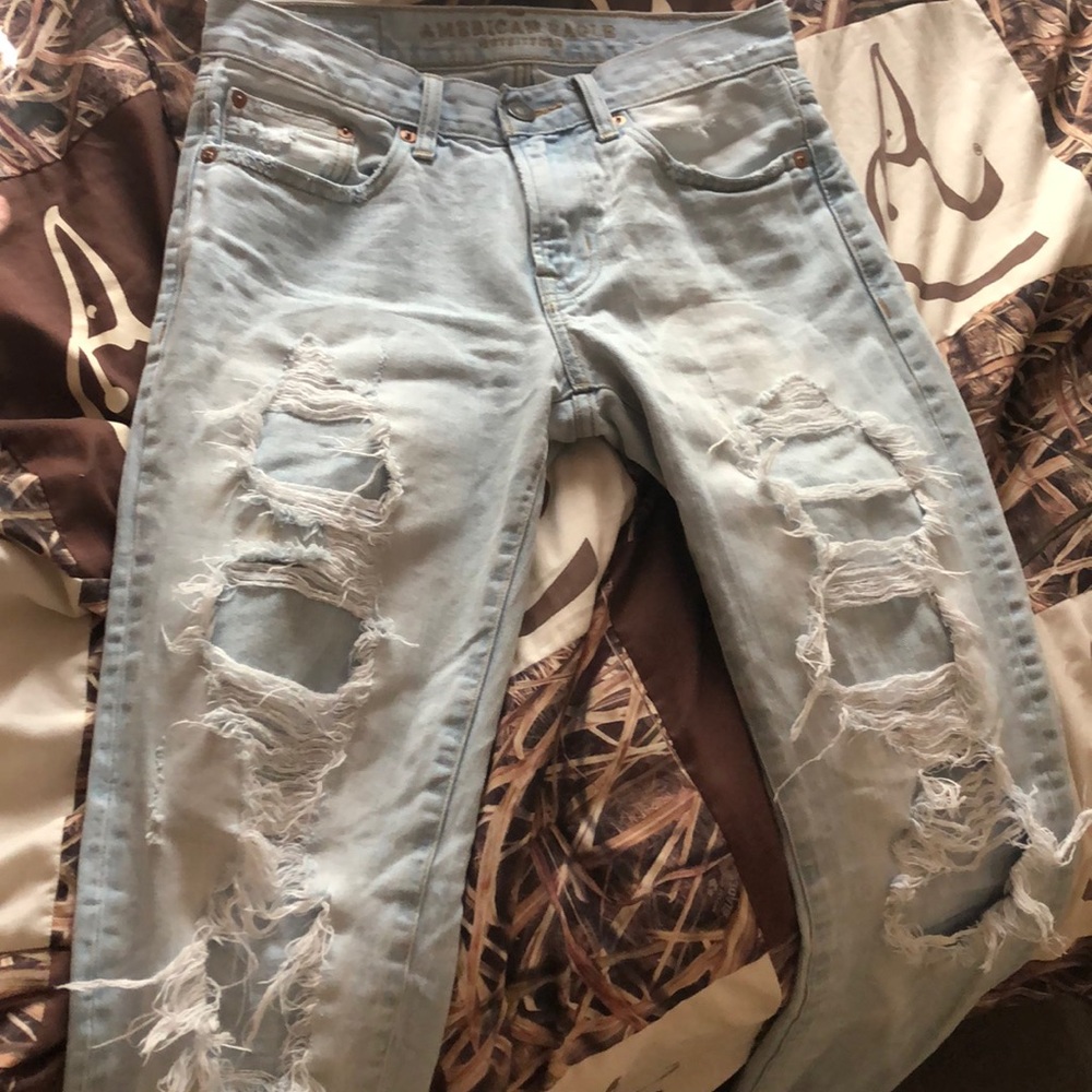American eagle slim straight jeans.